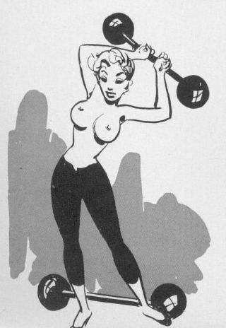 nude girl with big boobs lifting weights
