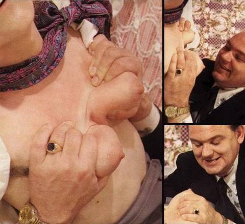 grabbing and squeezing her titties with extreme vigor