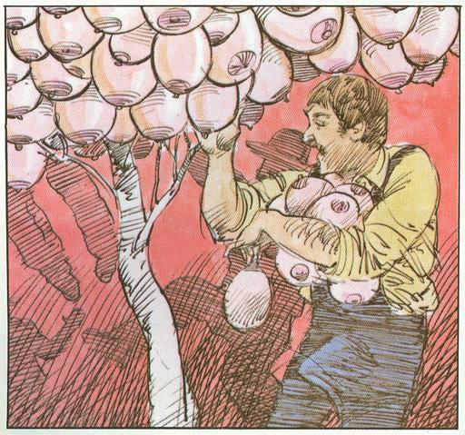 picking an armload of tits from the titty tree